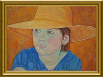 Œuvre contemporaine nommée « Jeune file au chapeau de paille », Réalisée par ARTOIS