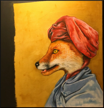 Œuvre contemporaine nommée « Renard en turban », Réalisée par JEFF WANQUET