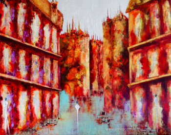 Œuvre contemporaine nommée « Avenir ... Thème urbain », Réalisée par ANNE SOPHIE VIEREN