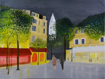 Œuvre contemporaine nommée « Place du Tertre », Réalisée par LAURENT S