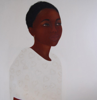 Œuvre contemporaine nommée « Black portrait (oeuvre vendue) », Réalisée par ANNE ROUSSEAU