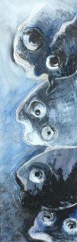 Œuvre contemporaine nommée « poissons chouette », Réalisée par NADINEGAUTHIER