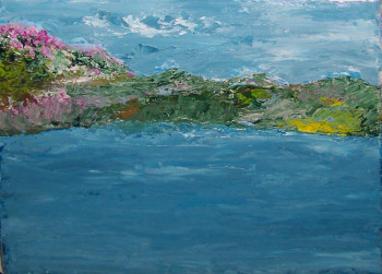 Œuvre contemporaine nommée « paysage de Bretagne », Réalisée par MICHèLE PARFAIT