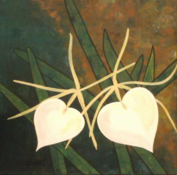 Œuvre contemporaine nommée « "A ton coeur étoilé, j'adresse ma Pensée" (Orchidée BRASSAVOLA NODOSA) », Réalisée par S.LOHMANN - SYLOH