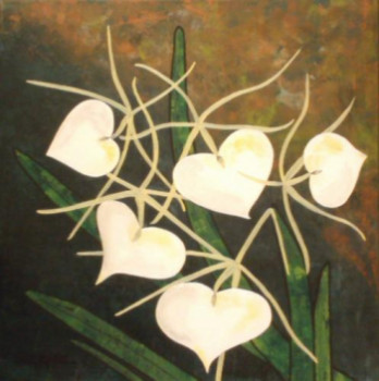 Œuvre contemporaine nommée « "De nos coeurs étoilés jailliront nos Pensées" (Orchidée BRASSAVOLA NODOSA) », Réalisée par S.LOHMANN - SYLOH