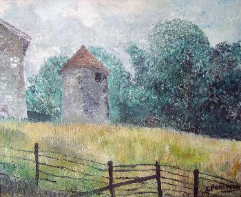 Œuvre contemporaine nommée « Ruine en Limousin », Réalisée par GUY  ROMEDENNE
