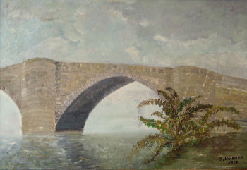 Œuvre contemporaine nommée « Pont sur la Vienne à Limoges », Réalisée par GUY  ROMEDENNE