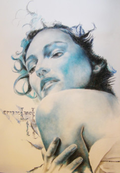 Œuvre contemporaine nommée « Errance, bleu  turquoise », Réalisée par JEAN-LUC CELCE