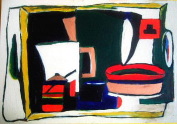 Œuvre contemporaine nommée « Dejeuner chez Blandine-vendu », Réalisée par BLANDINE MARTIN