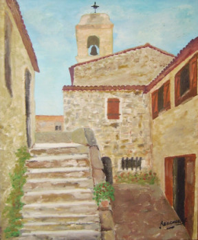 Œuvre contemporaine nommée « Village provençal », Réalisée par GUY  ROMEDENNE