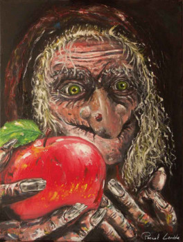 Œuvre contemporaine nommée « La marchande de pommes », Réalisée par PASCAL LENOBLE