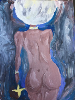 Œuvre contemporaine nommée « Tête de Lune », Réalisée par BABOOSHKA