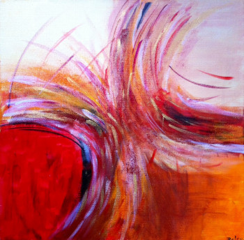Œuvre contemporaine nommée « Abstraction - Explosion de couleurs », Réalisée par PATRICIA DELEY