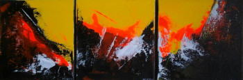 Œuvre contemporaine nommée « TRYPTIQUE FUSION », Réalisée par MIREILLE MAURY