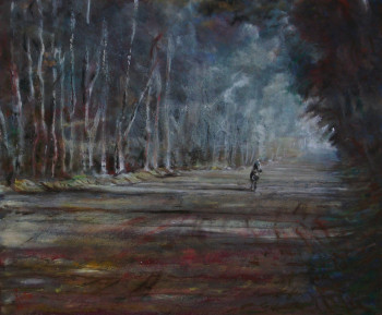 Œuvre contemporaine nommée « Piste équestre en sous bois », Réalisée par WATTIER