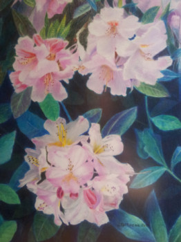 Œuvre contemporaine nommée « Rhododendrons », Réalisée par JACQUES TAFFOREAU