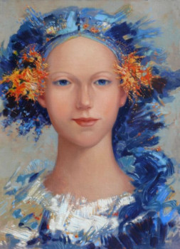 Œuvre contemporaine nommée « Ondine Bleue », Réalisée par MEZ - DE MEZERAC
