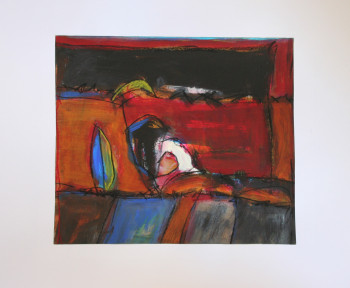 Œuvre contemporaine nommée « Rouge et noir », Réalisée par ALAIN BERTHAUD