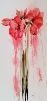 Œuvre contemporaine nommée « Couleur d'amaryllis », Réalisée par EWA REY