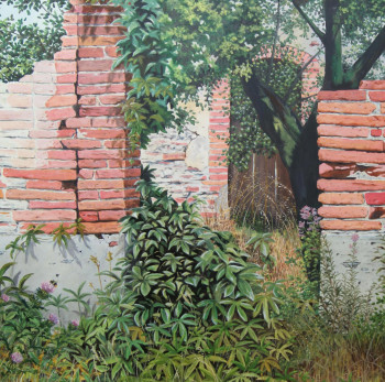 Œuvre contemporaine nommée « ruine lauragaise », Réalisée par PIERRE ROUANNE