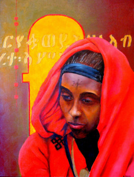 Œuvre contemporaine nommée « L'ETHIOPIENNE », Réalisée par BARON