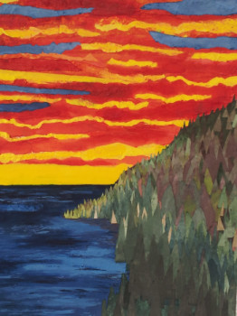 Œuvre contemporaine nommée « tombé de ciel en méditerranée », Réalisée par GEORGES GREY