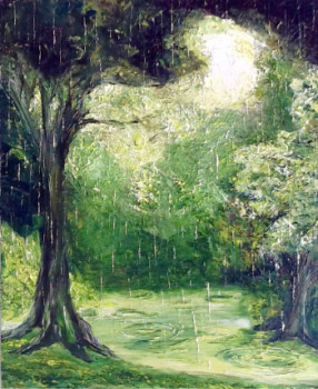 Œuvre contemporaine nommée « La pluie », Réalisée par SYLVIE ACTIS BARONE