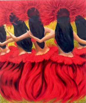 Œuvre contemporaine nommée « Elles ondulent », Réalisée par SYLVIE ACTIS BARONE