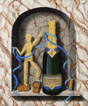Œuvre contemporaine nommée « " Champagne " », Réalisée par EVELYNE PARIS-DEBRUN