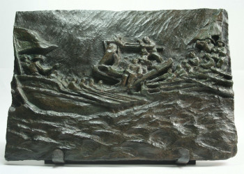 Œuvre contemporaine nommée « Bas-relief "Joutes agathoises" », Réalisée par MAXENCE GERARD