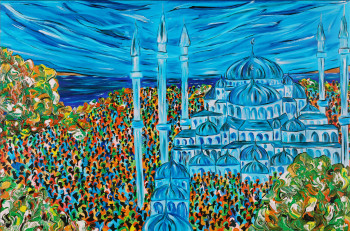 Œuvre contemporaine nommée « 173 - Rendez-vous a la mosquée », Réalisée par NADODO