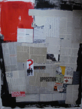 Œuvre contemporaine nommée « Opposition », Réalisée par ODILE GASLONDE