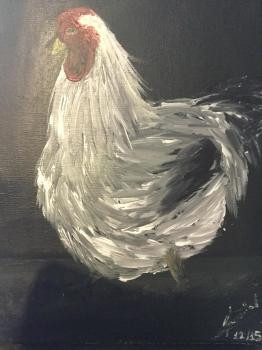 Œuvre contemporaine nommée « Poule sussex  », Réalisée par L.DT