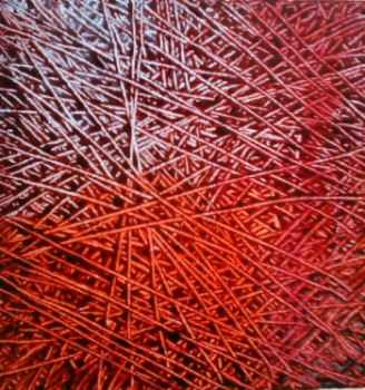 Œuvre contemporaine nommée « CORDON ROUGE », Réalisée par MIREILLE MAURY