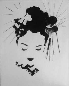 Œuvre contemporaine nommée « Belle geisha », Réalisée par PATRICIA DELEY