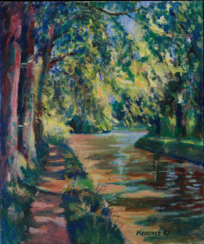 Œuvre contemporaine nommée « Agde, le Canal du Midi », Réalisée par MAXENCE GERARD