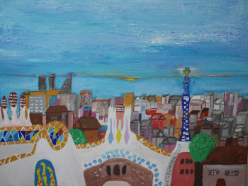 Œuvre contemporaine nommée « MAGIQUE PARC GUELL », Réalisée par SOPHIE SERY