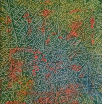 Œuvre contemporaine nommée « Verdure gâchée d orange », Réalisée par MIREILLE MAURY