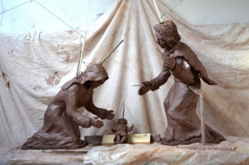 Œuvre contemporaine nommée « Nativité », Réalisée par PHILIPPE LE MONIES DE SAGAZAN