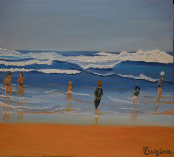 Œuvre contemporaine nommée « Plage », Réalisée par LUIGINA