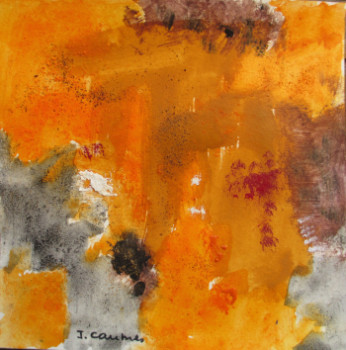 Œuvre contemporaine nommée « Orange 1 », Réalisée par J. CAUMES