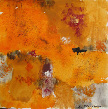 Œuvre contemporaine nommée « Orange 2 », Réalisée par J. CAUMES