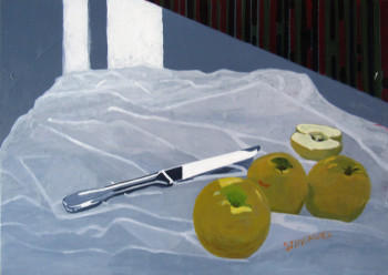 Œuvre contemporaine nommée « Pommes et reflets », Réalisée par STINCKWICH