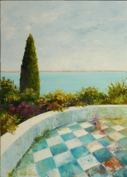 Œuvre contemporaine nommée « la terrasse du peintre », Réalisée par LAURELLE BESSE
