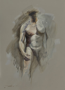Œuvre contemporaine nommée « homo erectus III », Réalisée par FRéDéRIC MARTIN