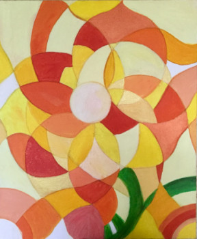 Œuvre contemporaine nommée « Fleurs de la compas sion », Réalisée par PATRICIA DELEY