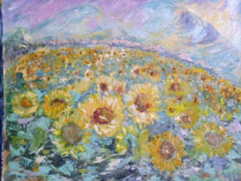 Œuvre contemporaine nommée « Les tournesols de Thônex », Réalisée par VALQUIRIA IMPERIANO