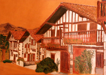 Œuvre contemporaine nommée « Maison basque 1 », Réalisée par LAURENT SERRE