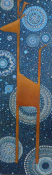 Œuvre contemporaine nommée « esprit tapisserie (7) La gazelle », Réalisée par SANCELME
