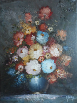 Œuvre contemporaine nommée « Bouquet d'antan », Réalisée par JACKY MONKA